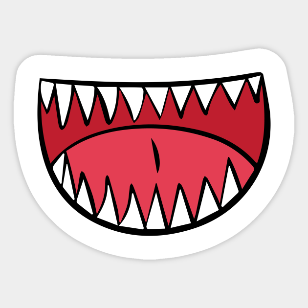 Cartoon Mouth Face Mask Halloween Funny Mouths Halloween Sticker